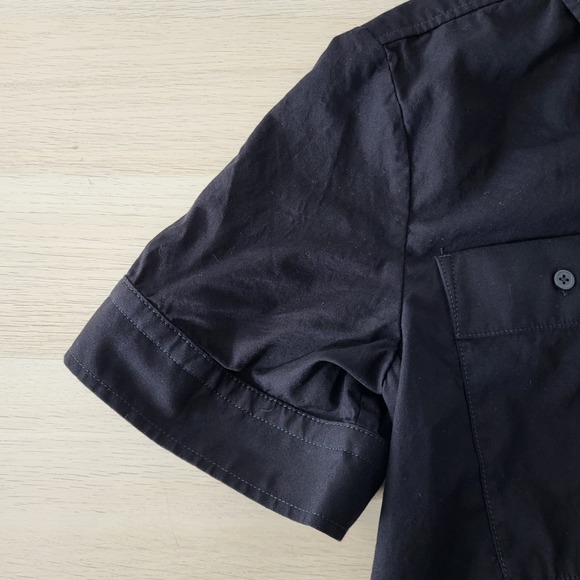 Everlane The Day Tripper Shirtdress High Low Cotton Button Down Black Medium - Picture 9 of 12